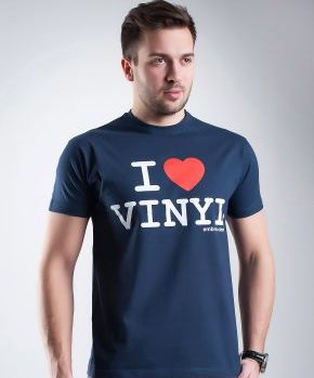 Koszulka I Love Vinyl Navy