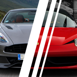 Aston Martin DB9 vs. Ferrari Italia - Tor Ułęż - 6 Okrążeń