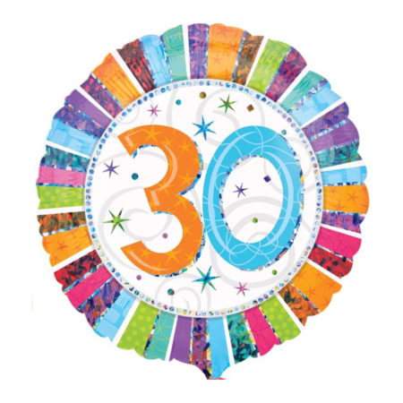 Balon z helem „30 urodziny”