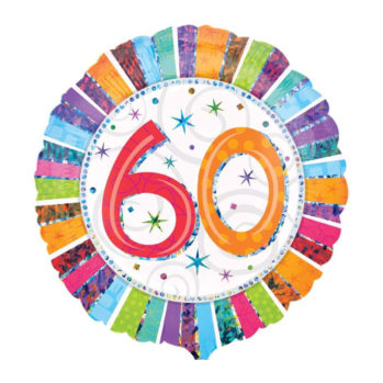 Balon z helem „60 Urodziny”