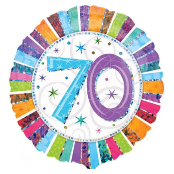 Balon z helem „70 urodziny”